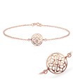 Carving Flower with CZ Silver Bracelet BRS-617